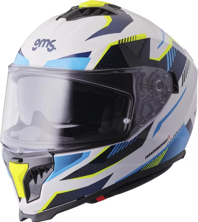 CASCO GMS GELERO-BIANCO AZZURRO GIALLO
