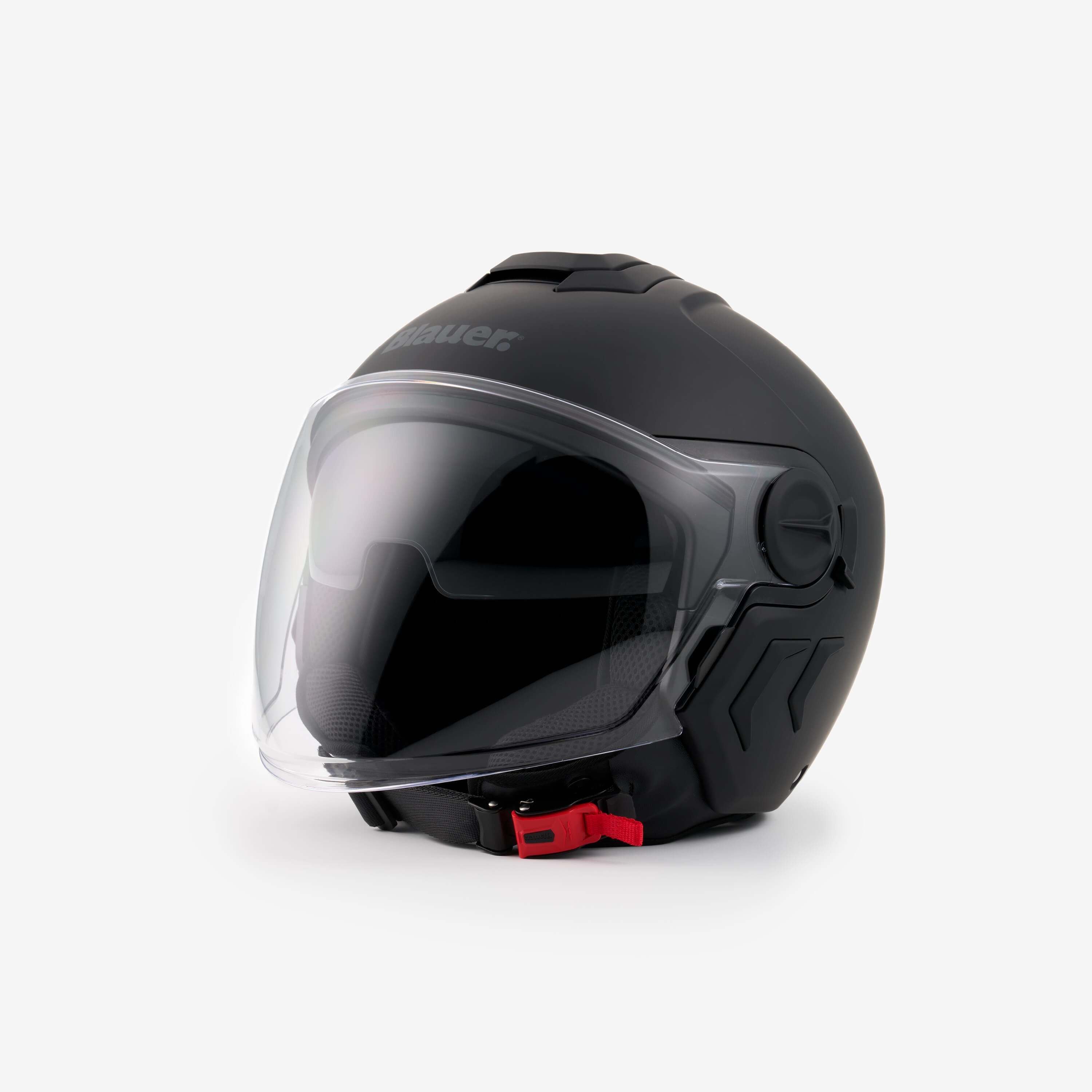 Casco demijet BLAUER DJ-01 MONO - nero