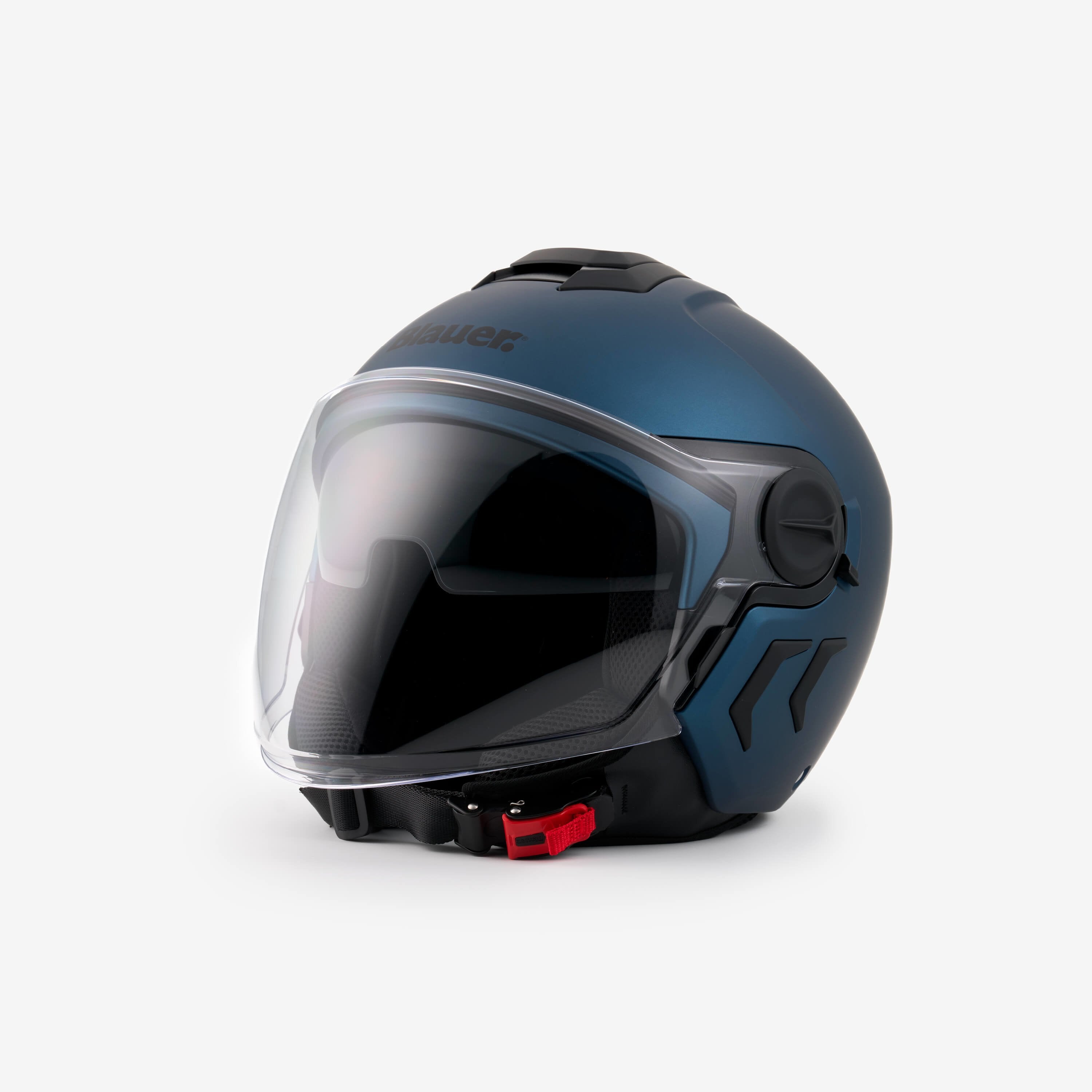 Casco demijet BLAUER DJ-01 MONO - blu