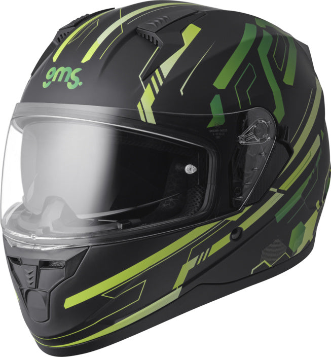 CASCO INTEGRALE GMS HEXAGO GRAFIC -NERO VERDE
