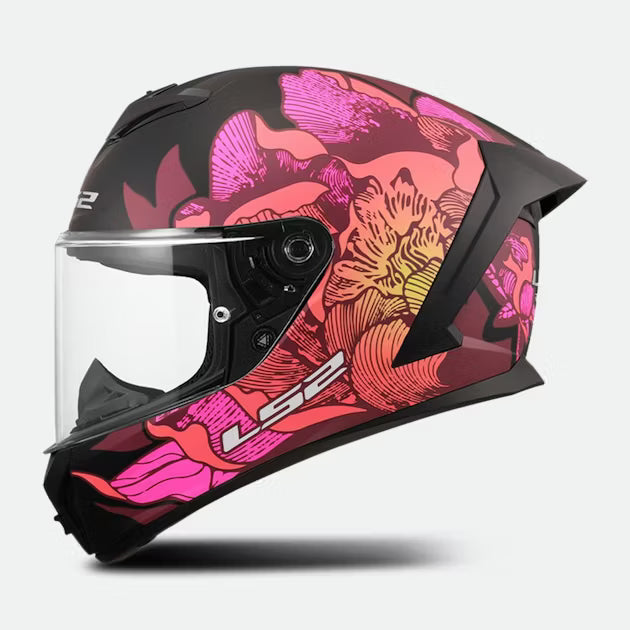CASCO INTEGRALE LS2 RAPID III POPPIES -NERO ROSA
