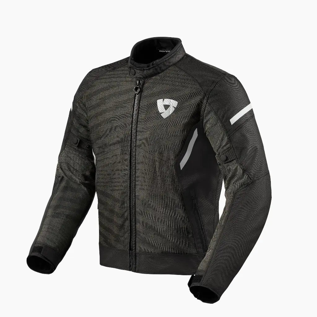 Rev'it TORQUE 2 H2O Sommer-Motorradjacke – Schwarz Weiß