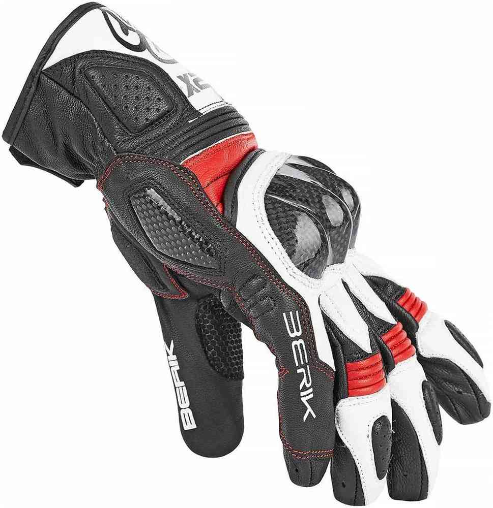 BERIK NEXG Motorradhandschuhe - schwarz/rot/weiß