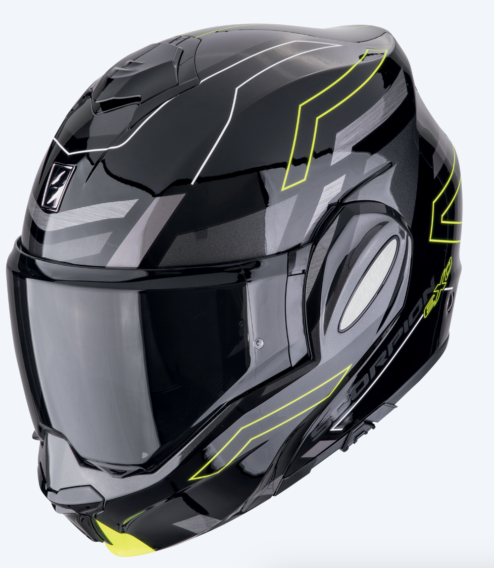 Casco modulare Scorpion exo - tech Conquer - nero / giallo