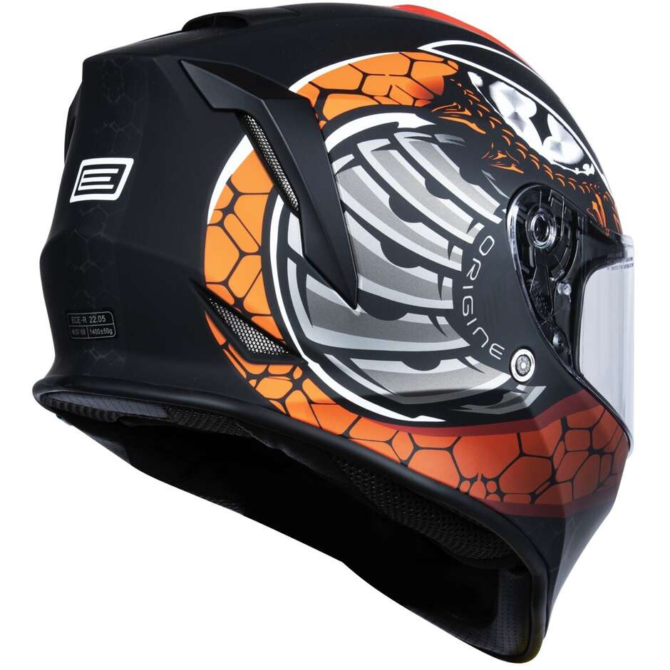 Origine DINAMO FIGHTER Integral-Motorradhelm – schwarz/rot/weiß