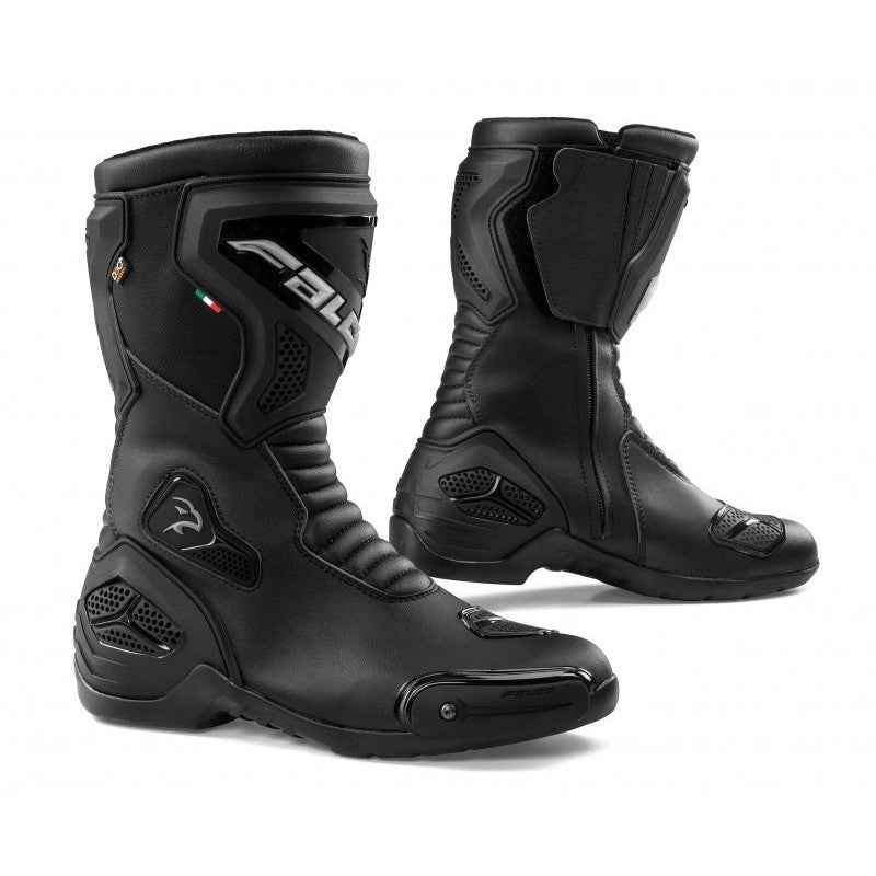 FALCO OXEGEN 3 WTR Leder-Motorradstiefel - Schwarz