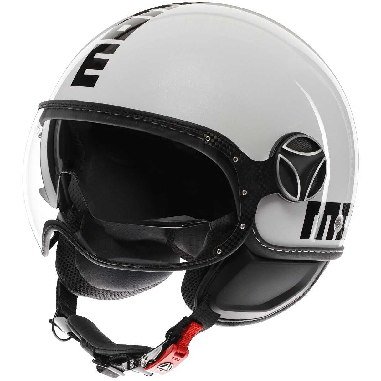 Casque moto Momo Design FGTR EVO 22.06 - noir mat blanc quartz
