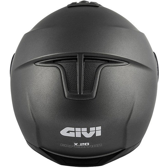 Casque de moto modulaire Givi X20 EXSPEDITION en titane solide mat