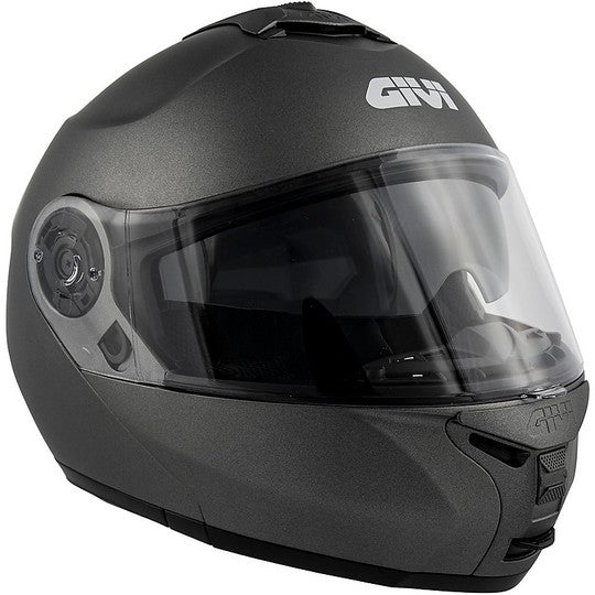 Casque de moto modulaire Givi X20 EXSPEDITION en titane solide mat