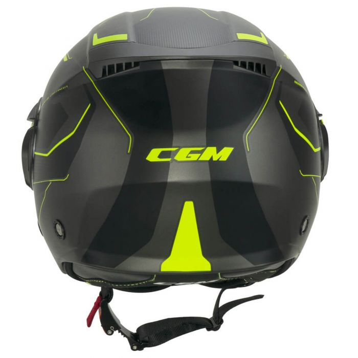 Casco moto Demi Jet Cgm 169G ILLI SPORT GRAFITE ECE 22.06 Nero Giallo