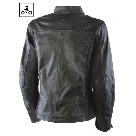 Giacca moto pelle OJ BEAST Donna - Pelle nera
