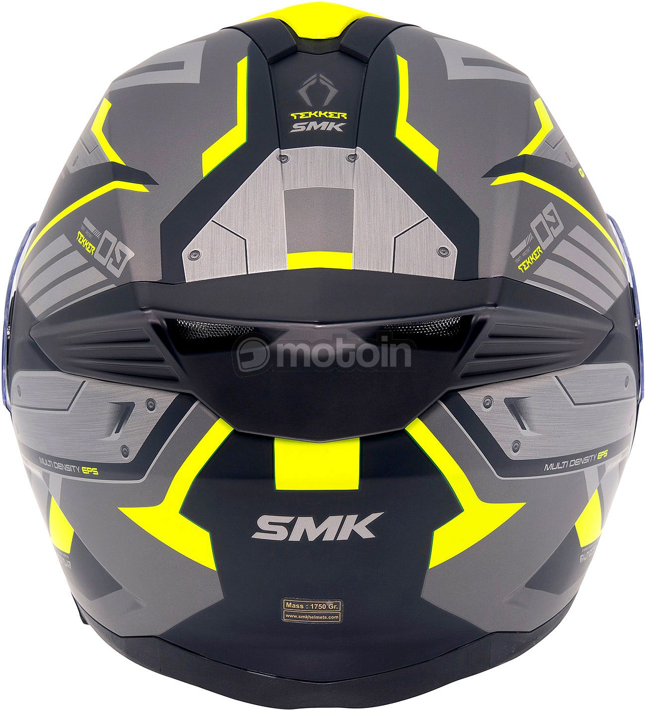 Casco modulare SMK Gullwing TEKKER- Matt Black-YELLOW