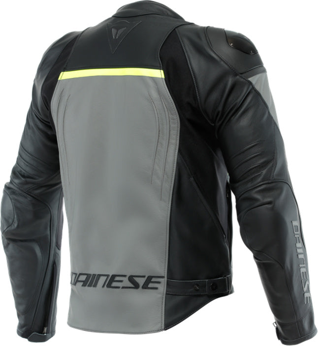 Giacca Dainese in pelle Racing 4 grigio-nera