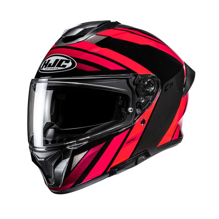HJC C71 FABER MC1-NERO ROSSO