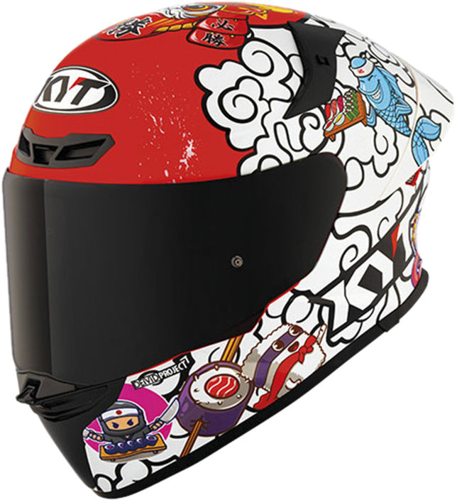 CASCO INTEGRALE KYT TT-REVO SUSHI ROSSO NERO BIANCO