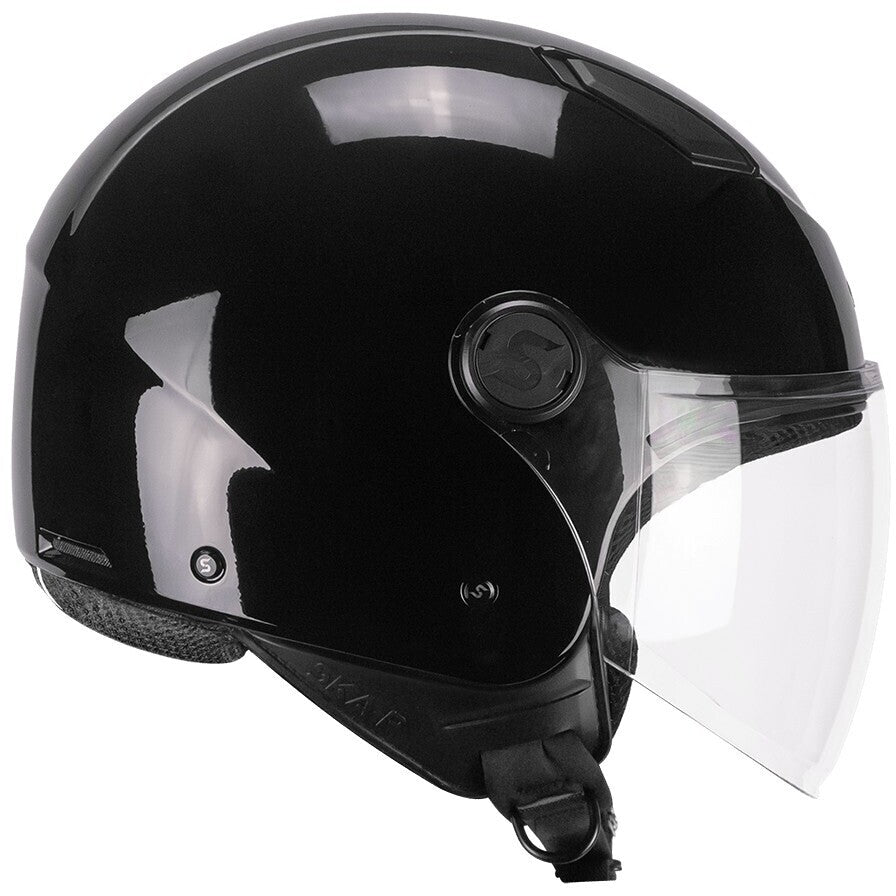 Casco jet SKA-P Luke Nero LUCIDO