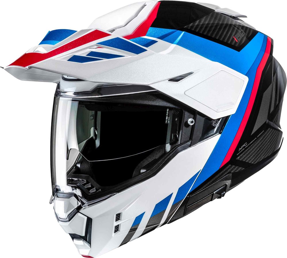 CASCO MODULARE HJC I80 IMES MC21-BIANCO ROSSO BLU