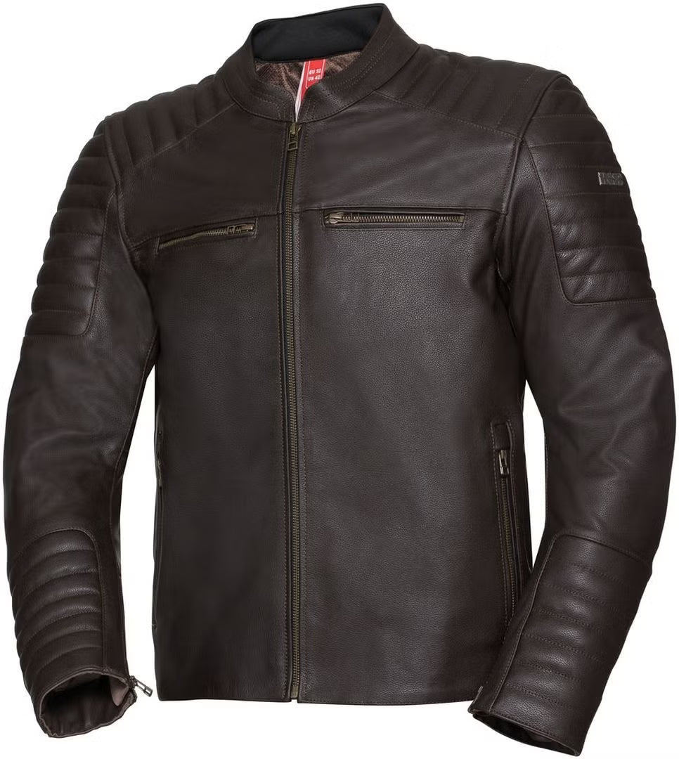 IXS GIACCA PELLE CLASSIC-MARRONE SCURO