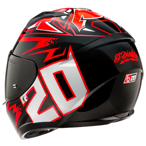 Casco integrale HJC C10 Diablo Mask - nero / rosso
