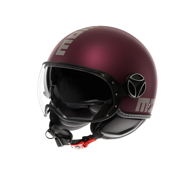 Casco moto Momo Design FGTR EVO 22.06 - AMARENA-ARGENTO