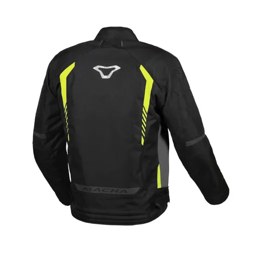 Giacca moto invernale con piumino sfoderabile Macna TAZAR Nero Giallo