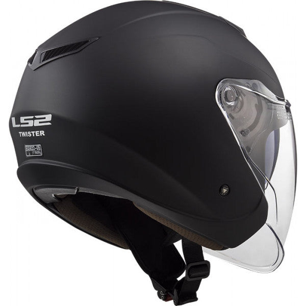 Casco jet LS2 OF573 TWISTER II MONO -  Nero opaco