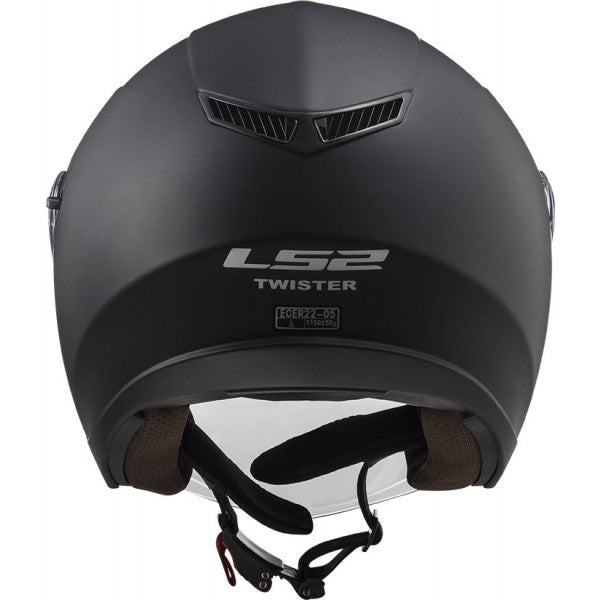 Casco jet LS2 OF573 TWISTER II MONO -  Nero opaco