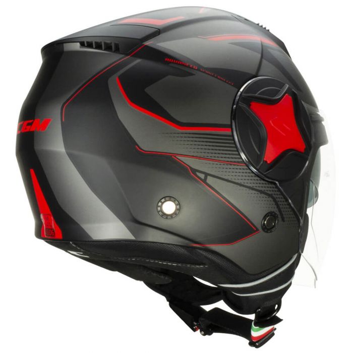 Casco moto Demi Jet Cgm 169G ILLI SPORT ECE 22.06 Nero Rosso