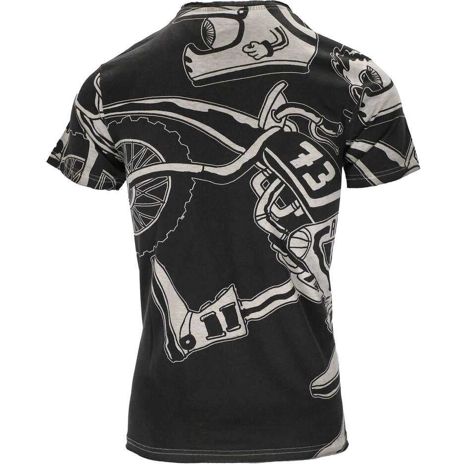 T-Shirt moto Acerbis Skill   -  Grigio Chiaro Nera/grafica